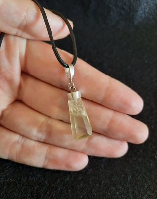 Colgante de Cuarzo Citrino y Plata de Ley.