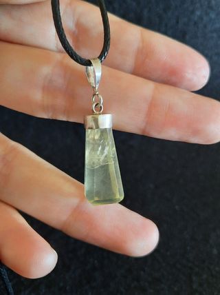 Colgante de Cuarzo Citrino y Plata de Ley.