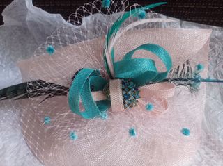 Tocado + cartera boda