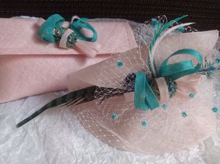 Tocado + cartera boda