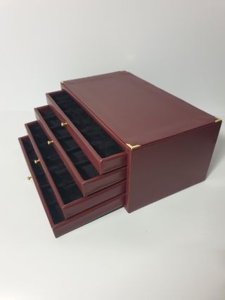 Monetiere in ecopelle bordeaux