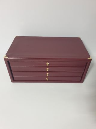 Monetiere in ecopelle bordeaux