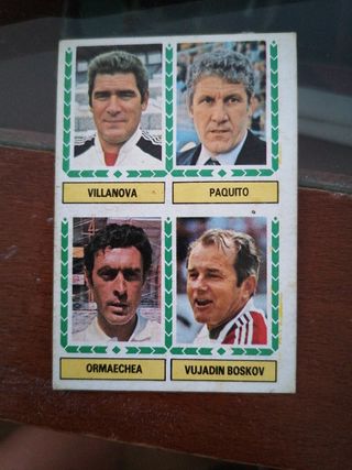 cromos estampas Liga 83-84. entreadores