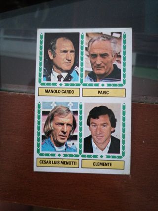 cromos estampas Liga 83-84. entreadores