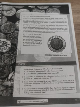 Matemáticas sociales suma piezas