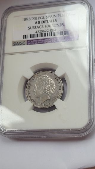 1 PESETA PLATA ALFONSO XIII 1993 EBC!!