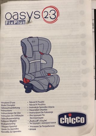 Silla Oasys Fixplus 2.3 de Chico y REGALO 2 JANE