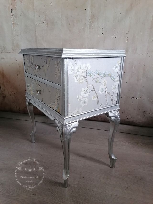 Tavolino da salotto in argento in stile giapponese