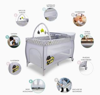 Cuna de viaje ASALVO 120x60 Mix Plus