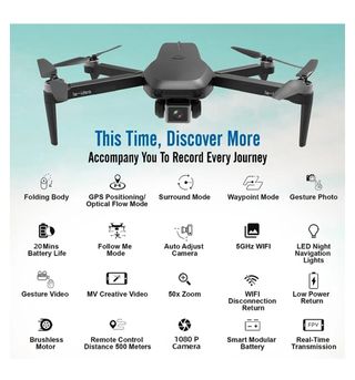 DRONE Gps pieghevole con telecamera - Idea 31