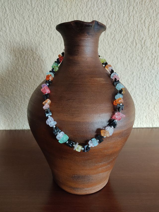 Lote collares y pulsera de cristales