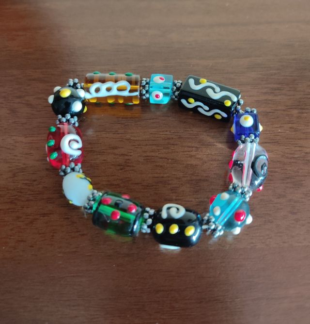 Lote collares y pulsera de cristales