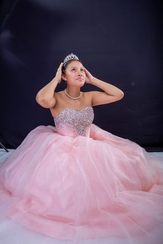 Alquiler Vestido de Quinceañera color rosa