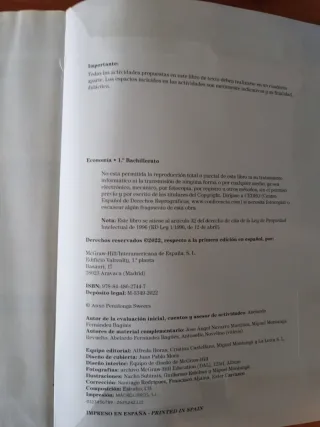 Libro economía 1 bachillerato
