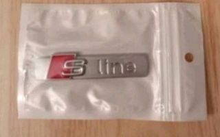 Original emblema Sline de metal para Audi, mate.