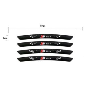 Pack 4 Uds. emblemas llantas con logo SLine, Audi.