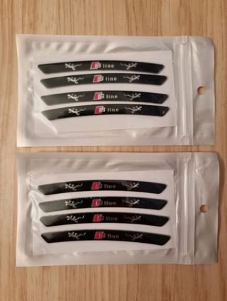 Pack 4 Uds. emblemas llantas con logo SLine, Audi.