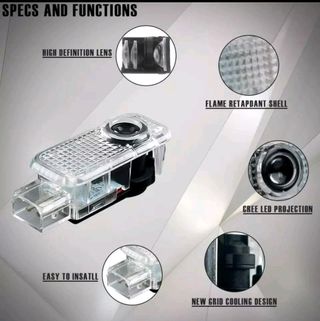 Pack de 2 Uds. proyector LED con logo Audi.