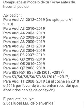 Pack de 2 Uds. proyector LED con logo Audi.