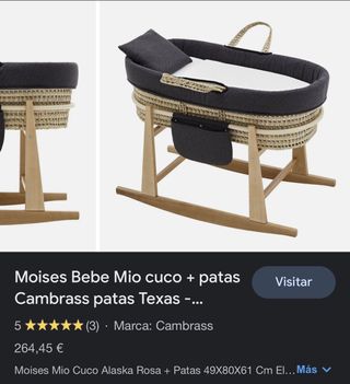 Cuna moises, marca cambrass