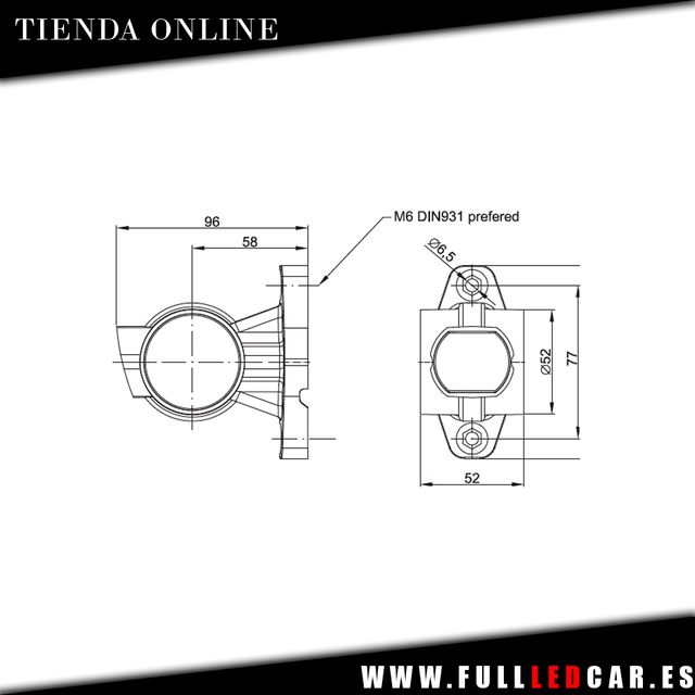 GALIBOS LED CORTOS TRASEROS TRES COLORES 12V 24V