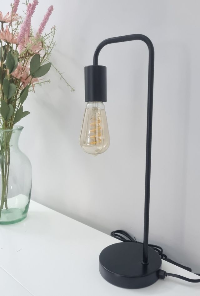 Lampara industrial negra