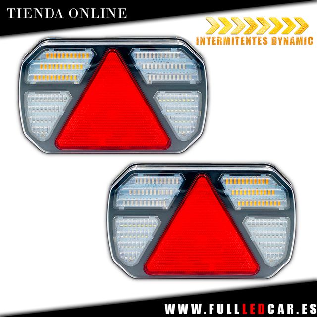 PILOTOS LED TRASEROS 7 FUNCIONES CON TRIANGULOS