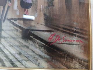 Dipinto olio su tela A.De Simone "Parigi"