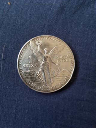 Onza plata libertad 1989