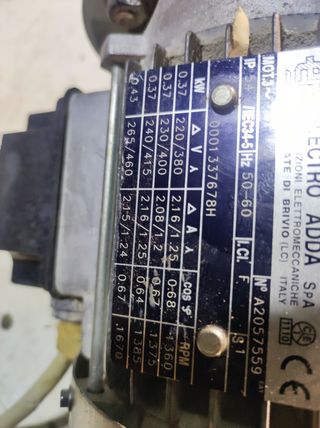 Motor reductor 18rpm