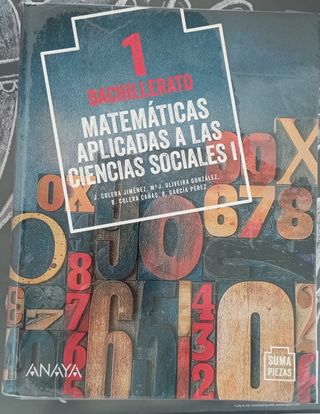 Libro Matemáticas 1 Bachillerato. Anaya