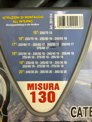 CATENE DA NEVE NUOVE MAI USATE