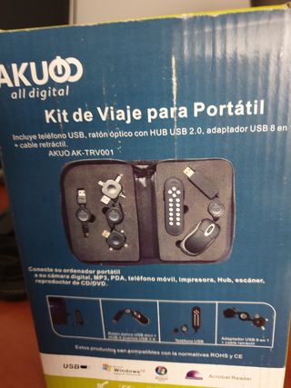 Kit de viaje para portatil a estrenar 