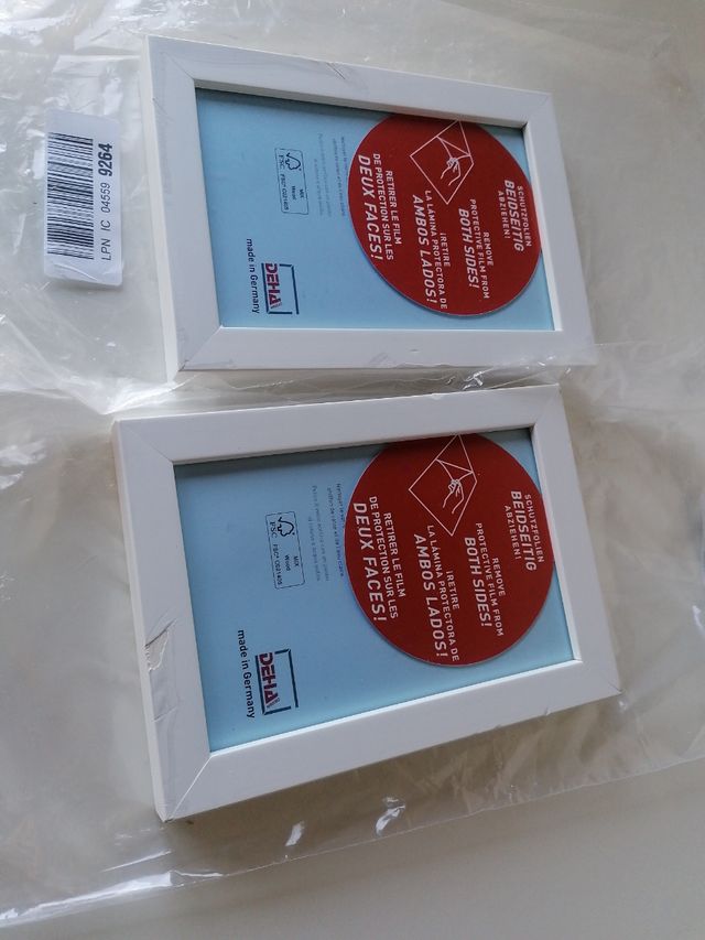 marcos de fotos de madera de pino.