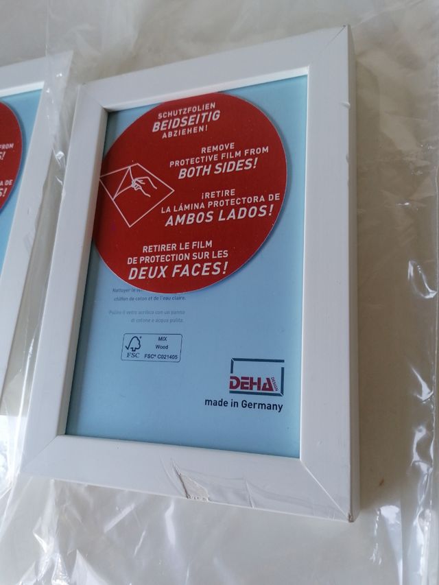 marcos de fotos de madera de pino.