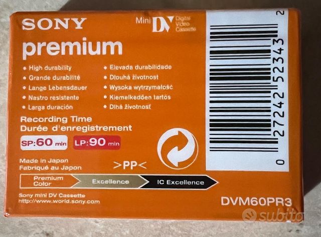 Cassetta digitale videocamera