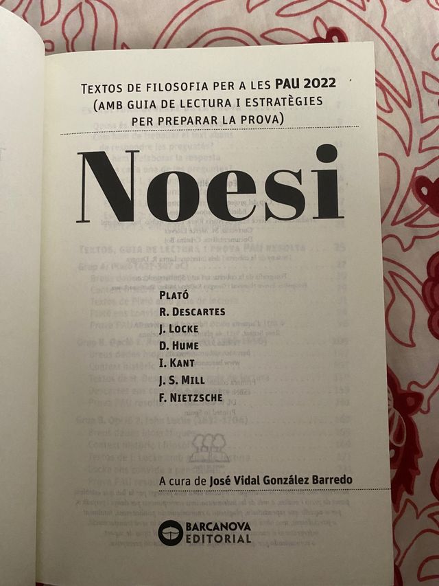 Libro Noesi editorial Barcanova