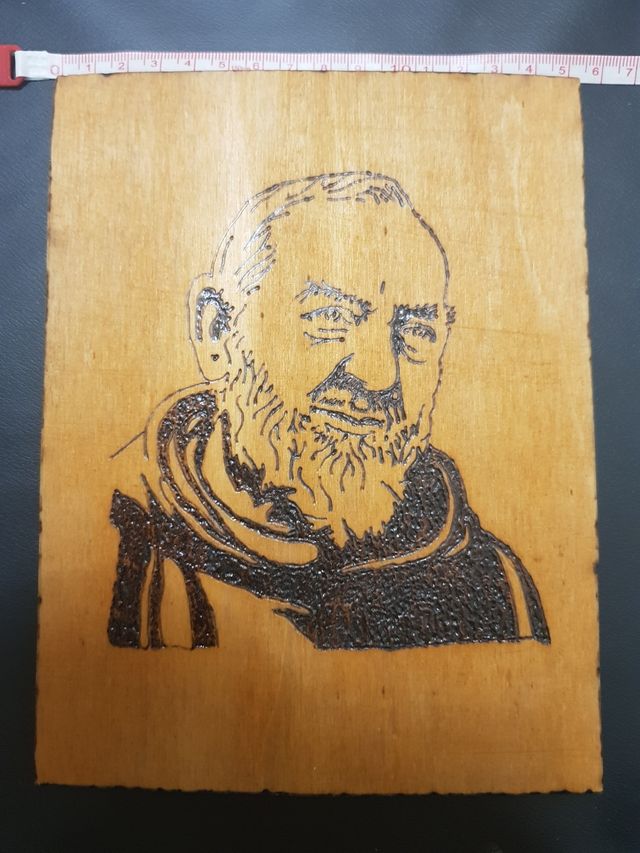 Pirografia San Pio
