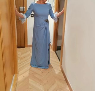 Vestido azul de boda