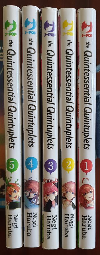 The Quintessential Quintuplets numeri 1-2-3-4-5