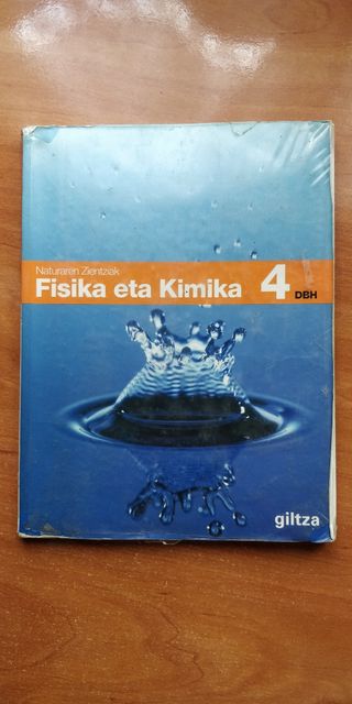 Libro Física y química 4 eso, euskera Giltza