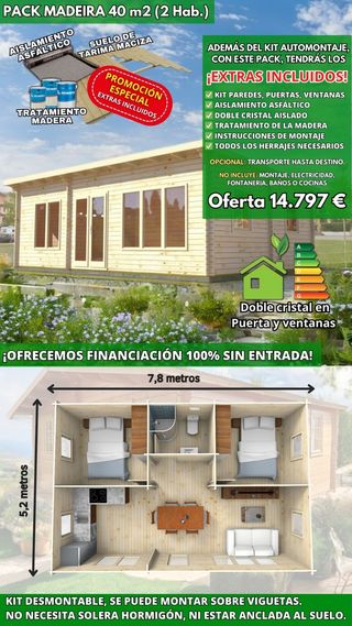!Casa 🏡 de madera! la + vendida, ideal para campo