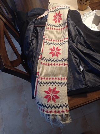 Abrigo de paño azul marino abotonado XL