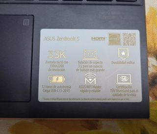 PORTÁTIL ASUS ZENBOOK S I7 16GB 512GB