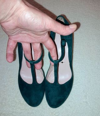 Tacones verdes taconazo plataforma 38