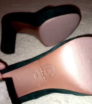 Tacones verdes taconazo plataforma 38