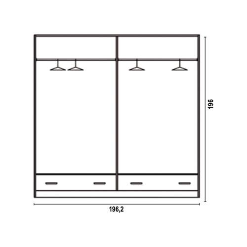 ROUPEIRO 2.3 E 4 PORTAS NOVO EM MÓVEIS KUBIK