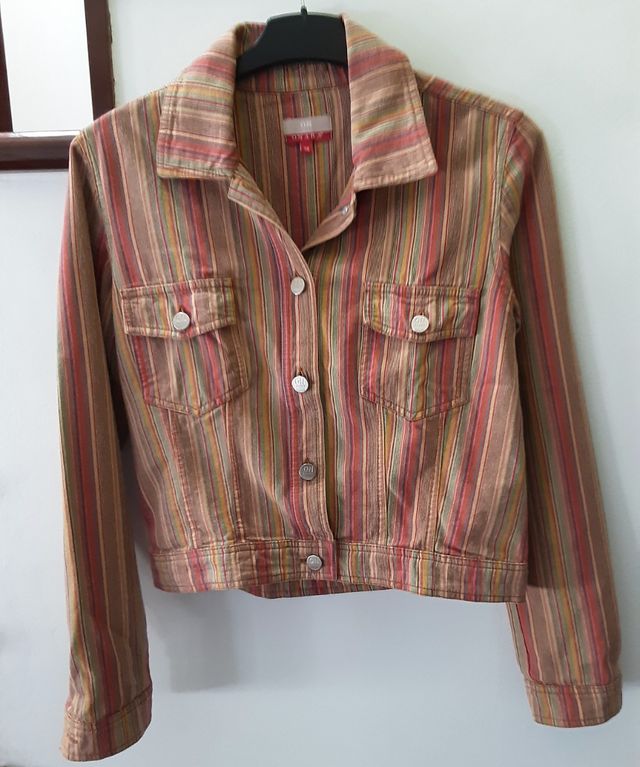 Giacca in denim a righe