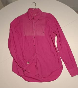 Camicia Etro bicolor fucsia 100% cotone 