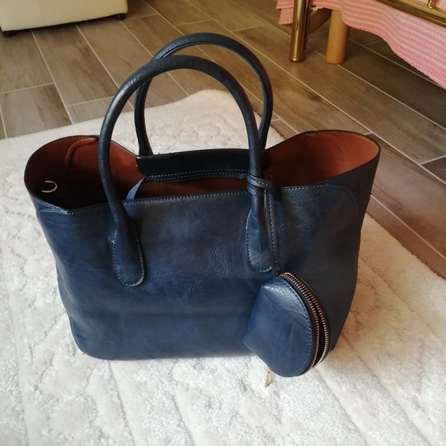 Borsa + Portamonete Blu Notte